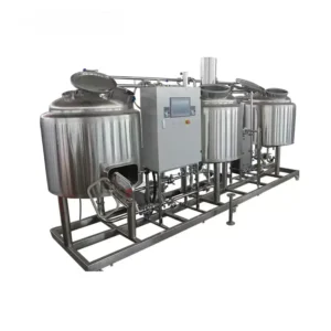 100L stainless steel beer home brew kit on the skid for small-batch craft beer brewing