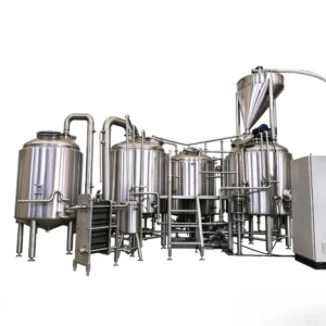 Stainless steel 12HL three vessel brewhouse brewing system with mash tun, lauter tun, and kettle/whirlpool tun
