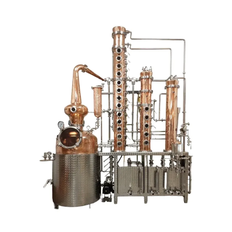Distillery equipment for spirits production and distillation