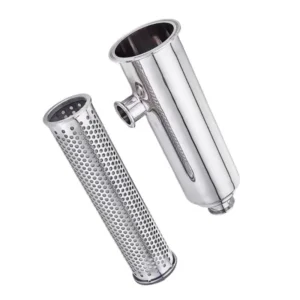2L stainless steel pipe filter with mesh screen and tri-clamp connection for brewery inline filtration