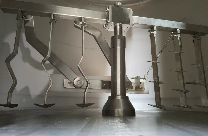 Stainless steel grain rake in lauter tun for brewery mash filtration