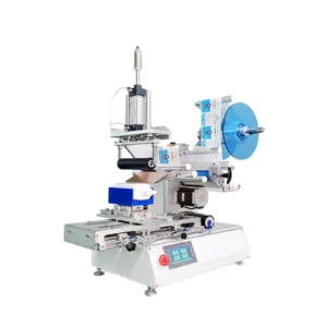 Semi automatic stainless steel front and back rolling labeling machine with PLC for round bottles