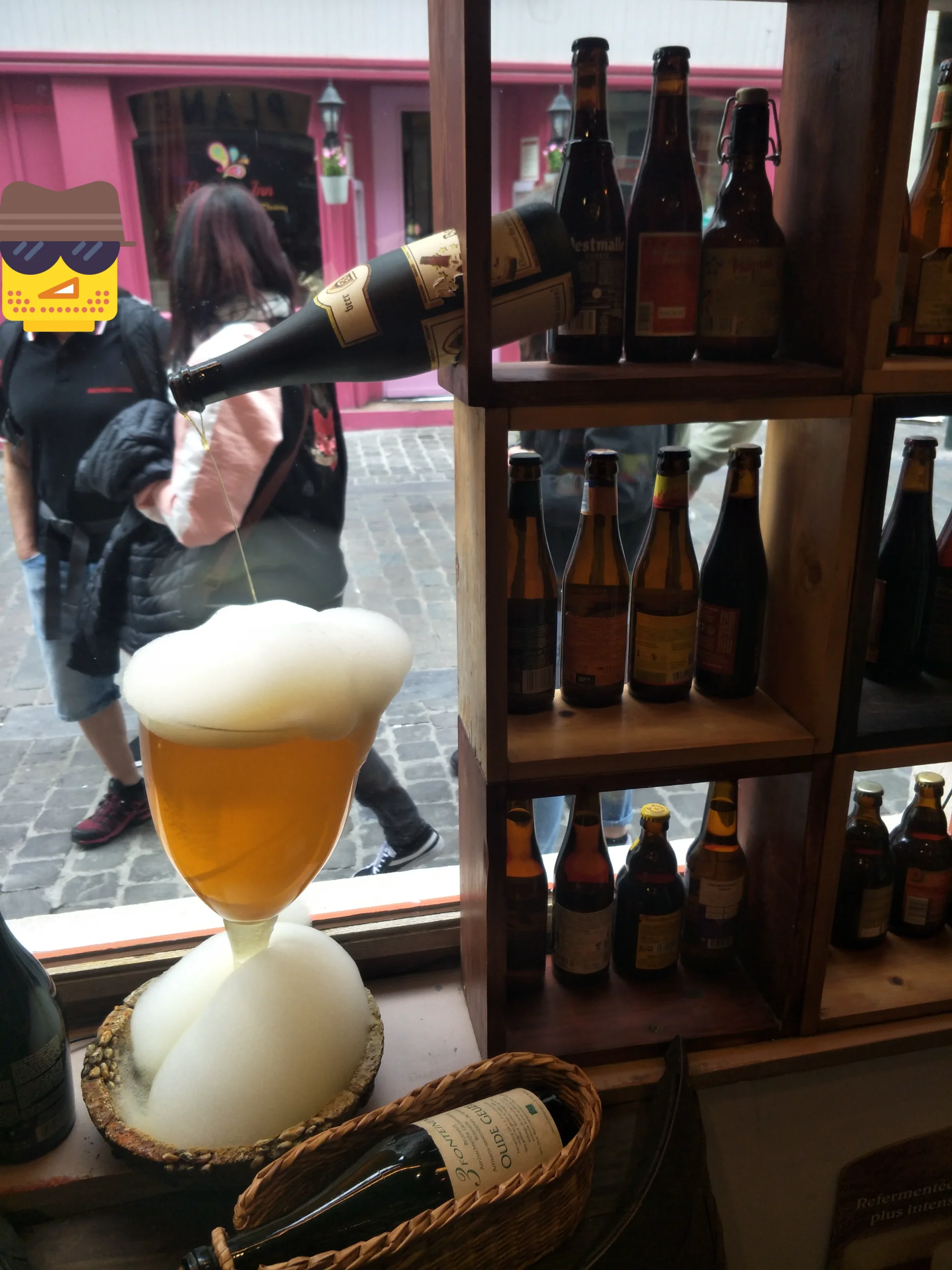Beer foam forming a thick creamy head on top of a freshly poured glass of beer