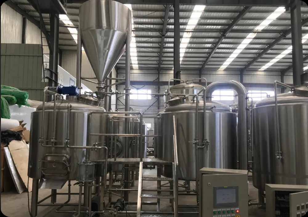 PLC touch screen craft brewery control panel with HMI for brewhouse and fermentation