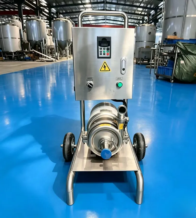 Portable CIP pump with optional VFD variable speed control